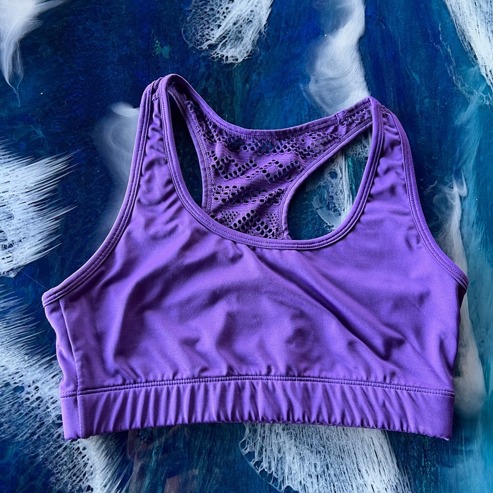 ZYIA WOMENS SPORTS BRA Purple Size Small LIKE NEW!